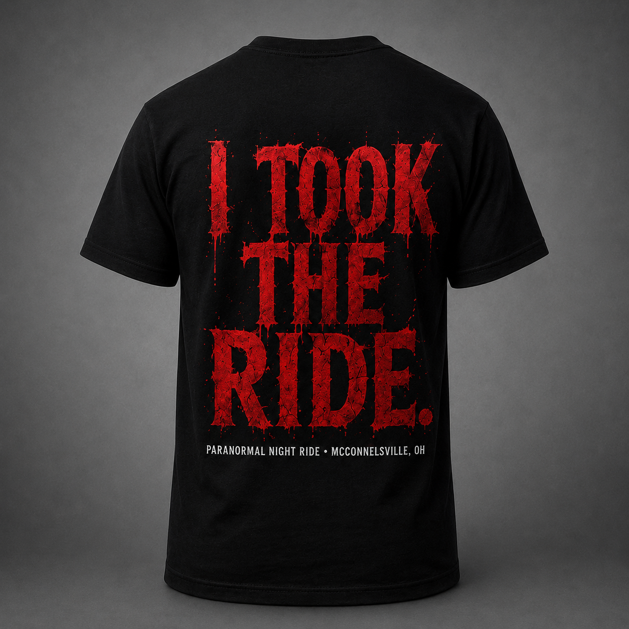 Black Paranormal Night Ride T-Shirt back view